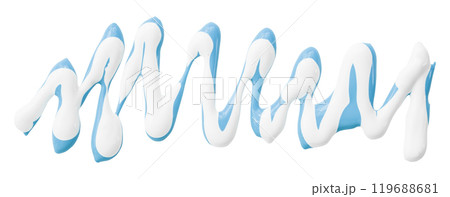 Light blue watercolor drops zigzag isolated on white background. Light blue watercolor drops zigzag isolated on white background. 119688681