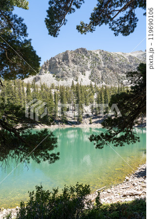 View of Teresa Lake taken on the Alpine Lake trail in Great Basin National Park. 119690106