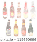 ビール瓶の水彩イラスト 119690696