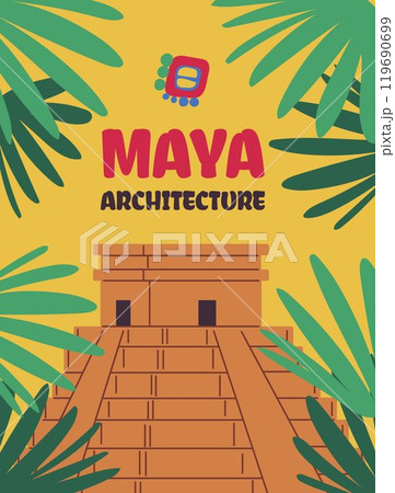 Mayan temple. Ancient civilization. Architecture. 119690699