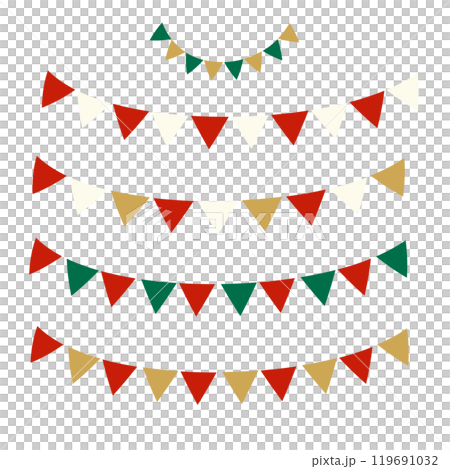 Cute triangular garland set Cute triangular garland set 119691032