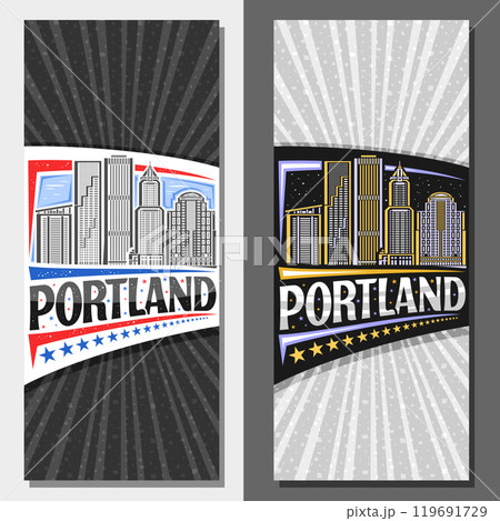 Vector vertical layouts for Portland 119691729