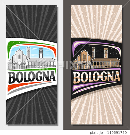 Vector vertical layouts for Bologna 119691730