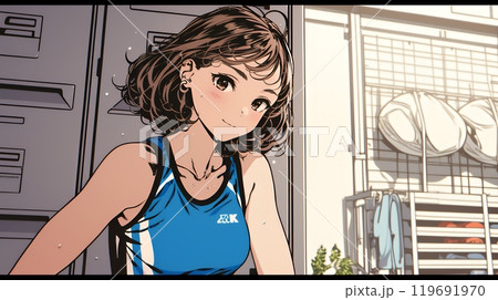 フィットネスジムや運動部の更衣室