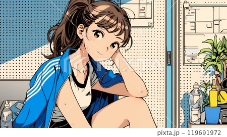 フィットネスジムや運動部の更衣室