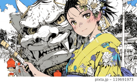 リアルな獅子舞