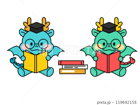 Azure Blue Dragon Character Illustration. Azure Blue Dragon Character Illustration. 119692158