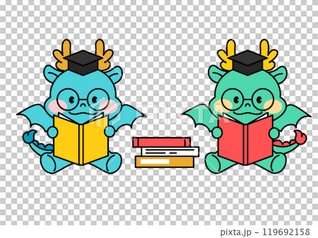 Azure Blue Dragon Character Illustration. Azure Blue Dragon Character Illustration. 119692158