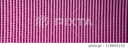 Textured pink cotton fabric sample surface as background 119693210