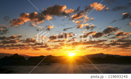 Scenic view dramatic beautiful sunset sky. Natural Sunset Sunrise on meadow silhouette shadow dark land. Vibrant dramatic sky on sunset, dawn, sunrise in Countryside. Landscape Colorful Sky At Sunset Scenic view dramatic beautiful sunset sky. Natural Sunset Sunrise on meadow silhouette shadow dark land. Vibrant dramatic sky on sunset, dawn, sunrise in Countryside. Landscape Colorful Sky At Sunset 119693248