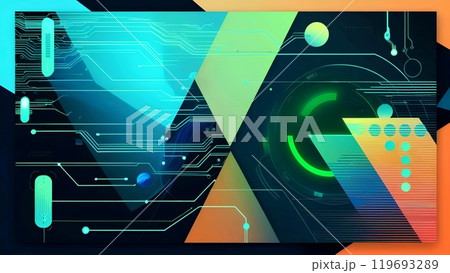 Technology themed background design for business purposes on social media  119693289