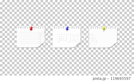 メモ紙（白紙）のイラスト　中央に配置 119693597