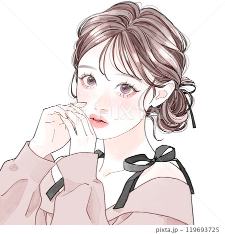 キュートな女性 119693725