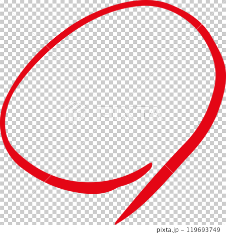 手描き赤丸　採点　テスト 119693749