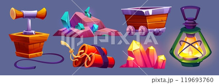 Mining game assets set. 119693760