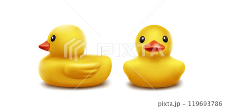 3d rubber duck toy for baby play in bath vector 3d rubber duck toy for baby play in bath vector 119693786