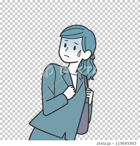 帰宅中に怯える女性 帰宅中に怯える女性 119695983