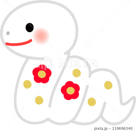 白いヘビの置物 119696340
