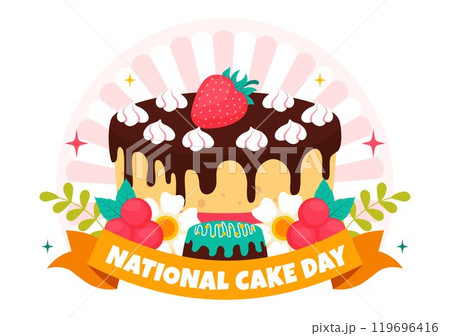National Cake Day Vector Illustration Celebrating the Holiday on November 26, featuring a Variety of Delicious Sweet Breads and Cakes in a Background National Cake Day Vector Illustration Celebrating the Holiday on November 26, featuring a Variety of Delicious Sweet Breads and Cakes in a Background 119696416