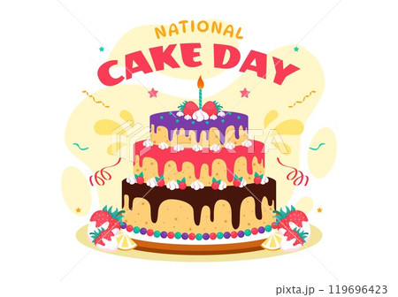 National Cake Day Vector Illustration Celebrating the Holiday on November 26, featuring a Variety of Delicious Sweet Breads and Cakes in a Background National Cake Day Vector Illustration Celebrating the Holiday on November 26, featuring a Variety of Delicious Sweet Breads and Cakes in a Background 119696423