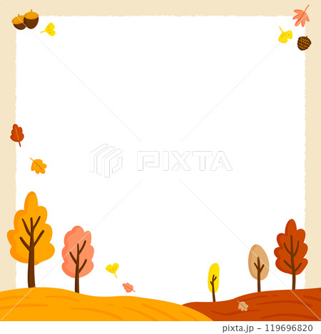 Frame design illustration with autumn scenery. 119696820