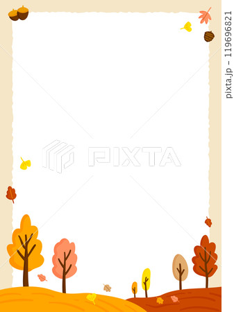 Frame design illustration with autumn scenery. 119696821
