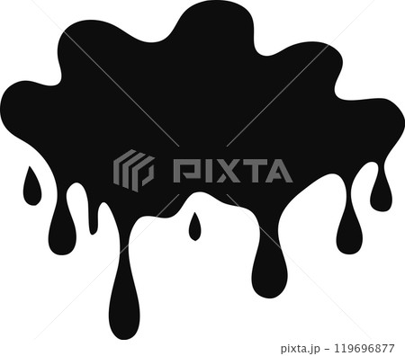 Dripping Ink Blob. Vector illustration 119696877