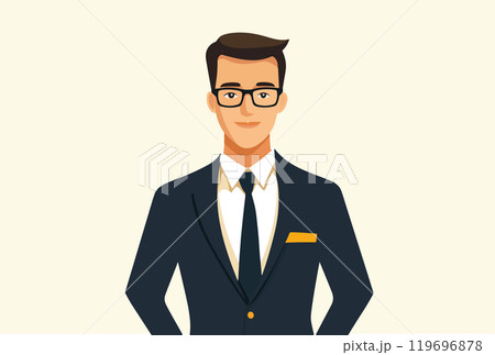 Businessman with Glasses. Vector illustration 119696878