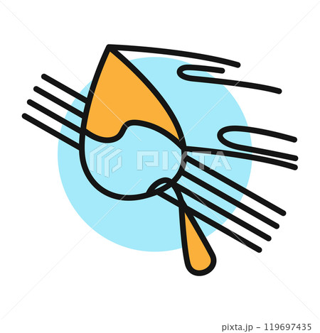 Building line icon. Color symbol in simple style. Industry construction symbol for app design. Vector cartoon illustration Building line icon. Color symbol in simple style. Industry construction symbol for app design. Vector cartoon illustration 119697435