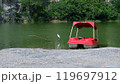 Photo of Egretta Garzetta and Paddle boat, a bird that lives on man-made objects. 119697912