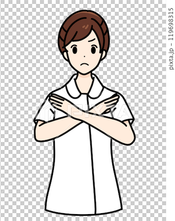 女護士正面站立姿勢上半身x 119698315
