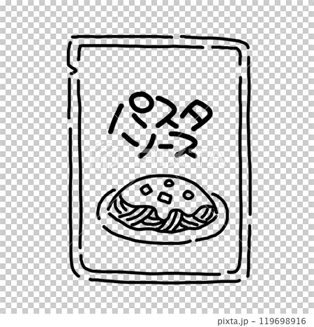 シンプルなパスタソースをイメージしたイラスト 119698916