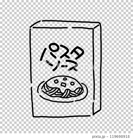 シンプルなパスタソースをイメージしたイラスト 119698918