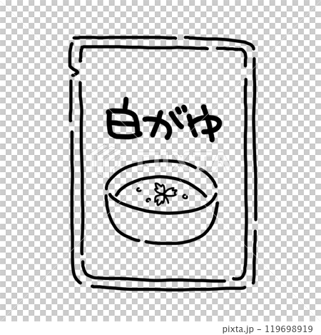 シンプルなおかゆをイメージしたイラスト 119698919