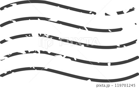 Four gray wavy lines form a postmark, symbolizing sending and delivery. Vintage design with modern appeal for business or personal projects 119701245