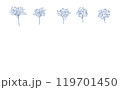 青いかすみ草のモチーフとコピースペース 119701450