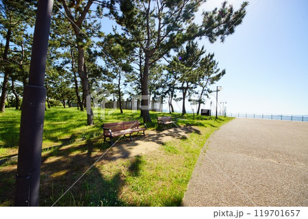 りんくう公園 青空の関西国際空港 りんくう公園 青空の関西国際空港 119701657