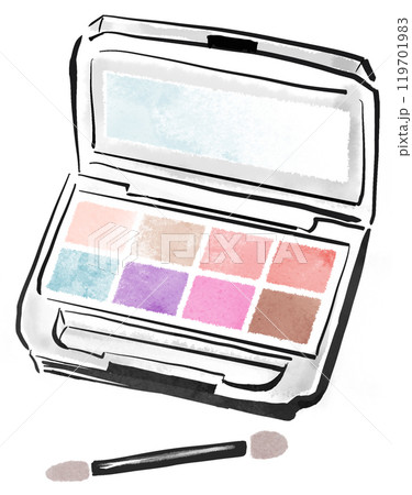 アイシャドウのイラスト　コスメ　メイク　ビューティー 119701983