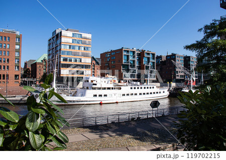 Facades of modern buildings in the city of Hamburg Germany. Facades of modern buildings in the city of Hamburg Germany. 119702215