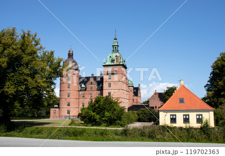 Castle of Vallo, Denmark on a sunny summer day. Castle of Vallo, Denmark on a sunny summer day. 119702363