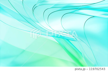 重なり合うグリーンのガラス 119702543