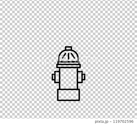 Simple fire hydrant icon illustration vector Simple fire hydrant icon illustration vector 119702596