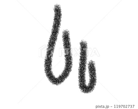 鉛筆画風の滴る線画イラスト 鉛筆画風の滴る線画イラスト 119702737
