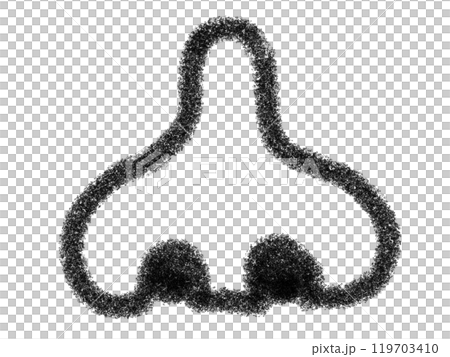 鉛筆画風の人の鼻の線画イラスト 119703410