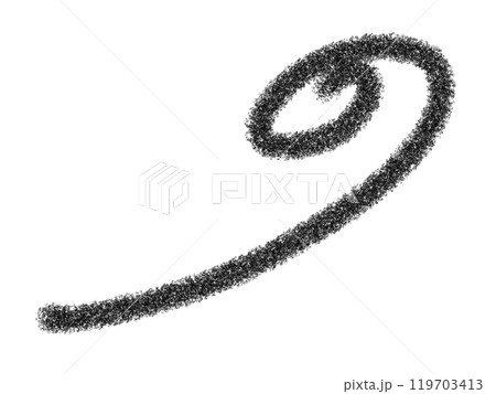 鉛筆画風のグルグルの線画イラスト 119703413