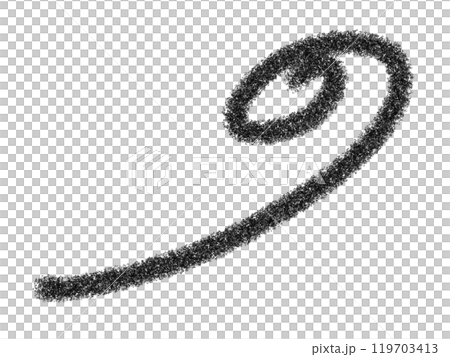 鉛筆画風のグルグルの線画イラスト 119703413