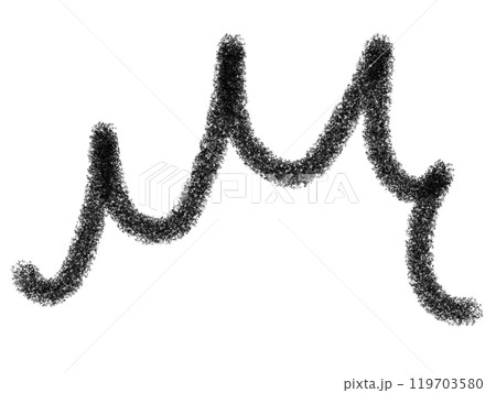 鉛筆画風のバキバキの線画イラスト 119703580