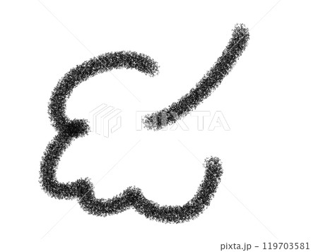 鉛筆画風の煙る線画イラスト 119703581