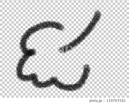 鉛筆画風の煙る線画イラスト 119703581