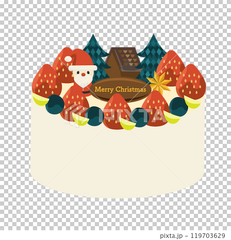 Fresh cream and strawberry Christmas cake (single item) Fresh cream and strawberry Christmas cake (single item) 119703629